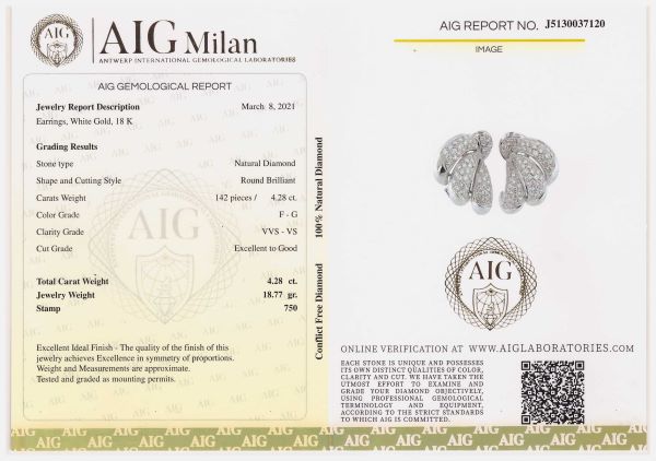 Boucles d'oreilles Boucles d’oreilles à lobe 3 pétales en or blanc et diamants 58 Facettes 12950