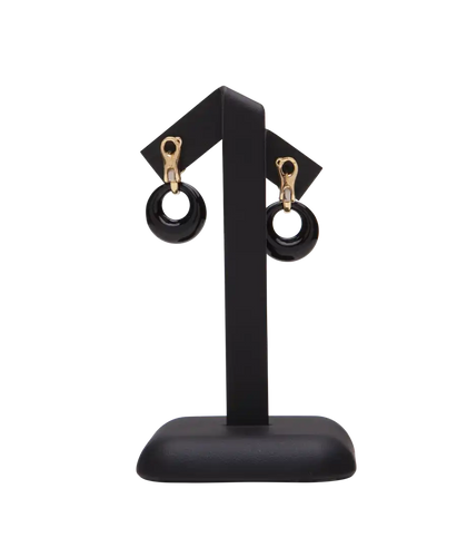 Boucles d'oreilles Van Cleef & Arpels - Clips d’oreilles vintage en or jaune, diamants et onyx 58 Facettes BO220034/VCAClipsdOreillesVintage/PHOTO