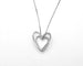 Collier Collier - Pendentif cœur en or blanc 18 ct et diamants 0,22 ct 58 Facettes 4726