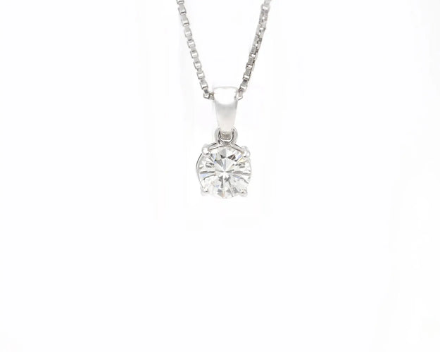 Collier Collier point de lumière - Diamant 1,21 ct en or blanc 18 carats 58 Facettes 14089