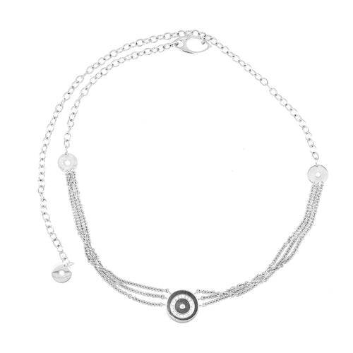 Collier Collier en or gris 18 carats et diamants taille brillant 58 Facettes 63700055