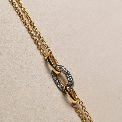 Collier Pomellato Catene - Sautoir en or rose 18 carats et diamants blancs 58 Facettes 2.19211