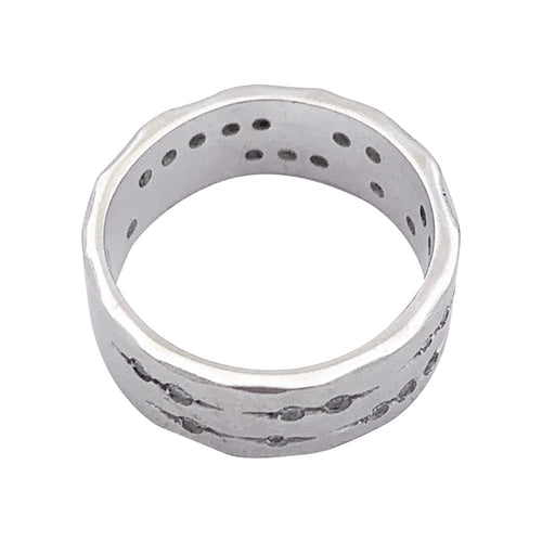 Bague 50 H.Stern Code - Bague bandeau en or blanc 750 sertie de diamants 58 Facettes 33586