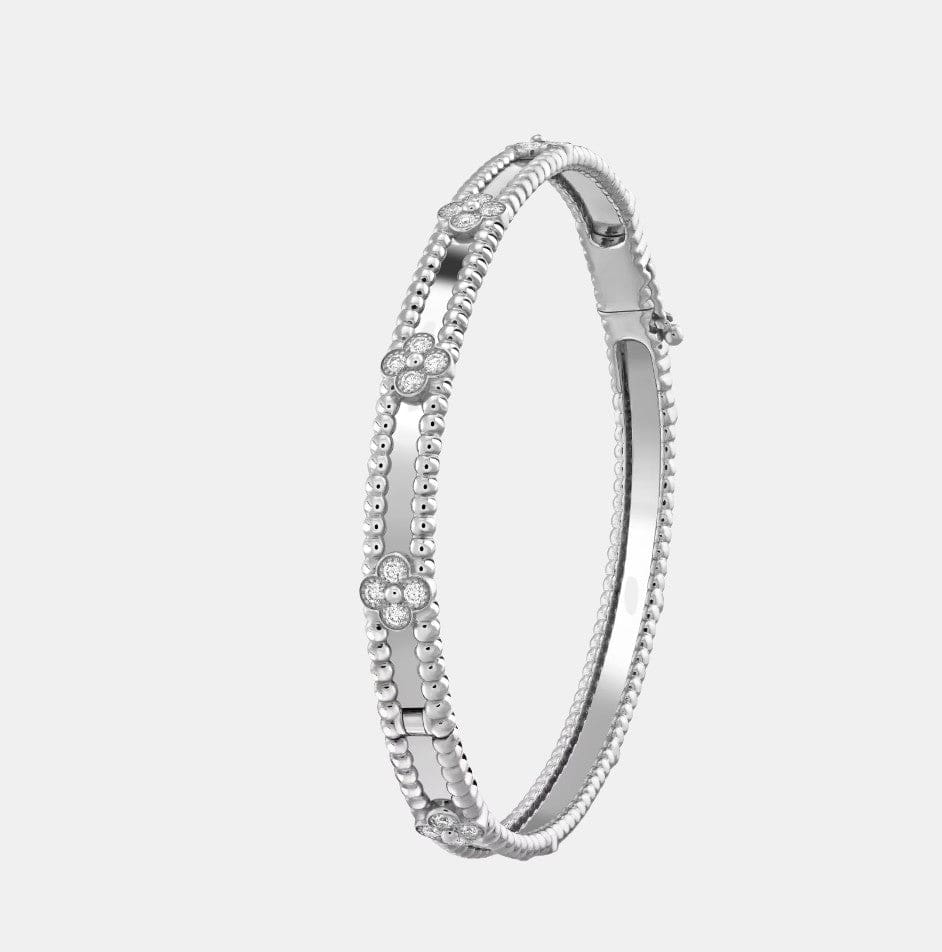 Bracelet Perlée Or blanc Diamant 0.68ct