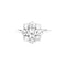 Bague 49 Bague fleur en or blanc et platine sertie de diamants 58 Facettes 34870