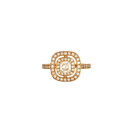 Bague 49 Bague style Art Déco diamant coussin 0,50 carat 58 Facettes