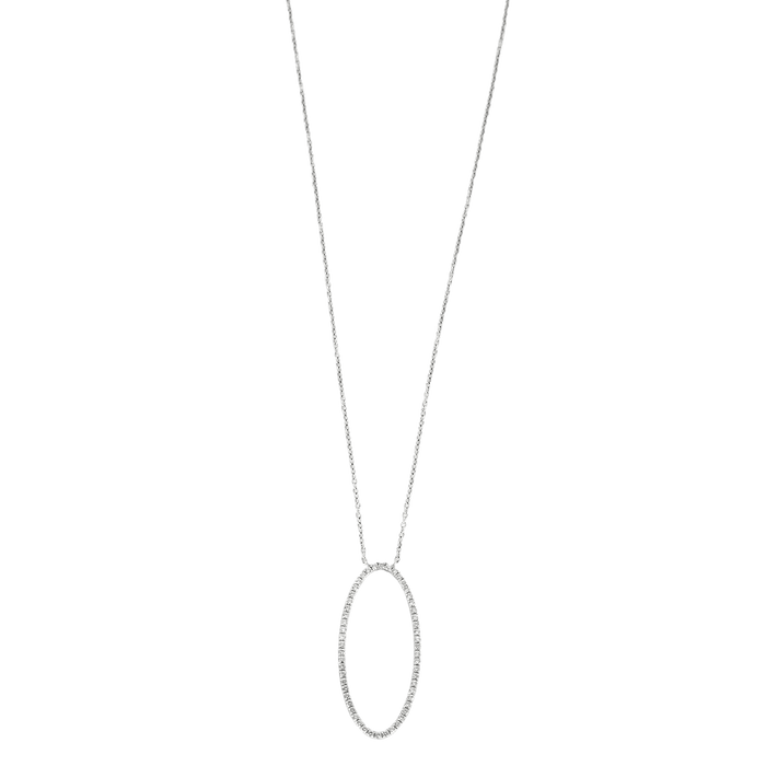 TIFFANY & Co-METRO- Ovale hanger in witgoud en diamant