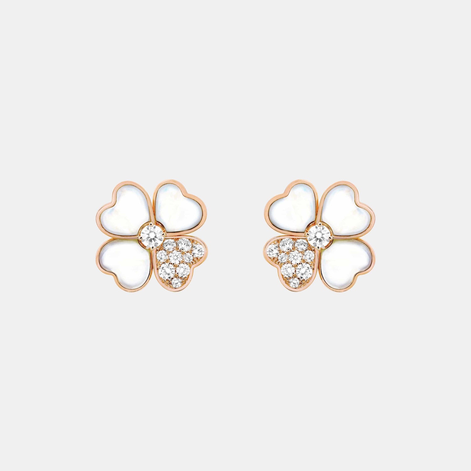 Boucles d'oreilles Cosmos Or rose Diamant 0.79ct