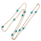 Collier Sautoir « azuria », amazonite, perles et or 58 Facettes 75