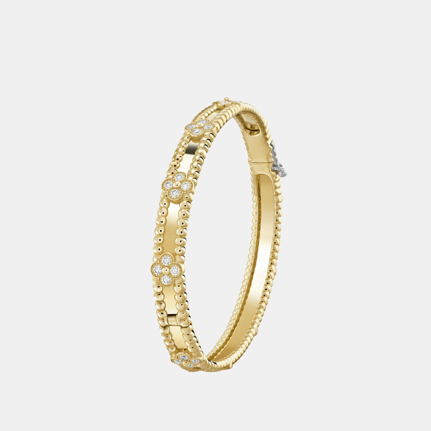 Bracelet Perlée Or jaune Diamant 0.68ct