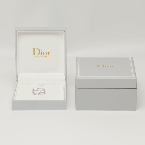 Bague 56 Dior Bois de Rose - Bague en or blanc et diamants 58 Facettes