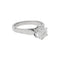 Bague 57 Solitaire - Bague en or blanc 750 avec diamant taille brillant 1,59 ct 58 Facettes 30745
