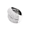 Bague 55 Bague cocktail pavée de diamants en or blanc 750 58 Facettes 35185