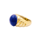 Bague 51 Bague dôme en or jaune 750 avec cabochon de lapis-lazuli 58 Facettes 34694