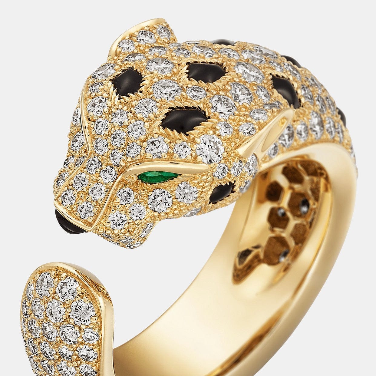 Bague Panthère Or jaune Mixte