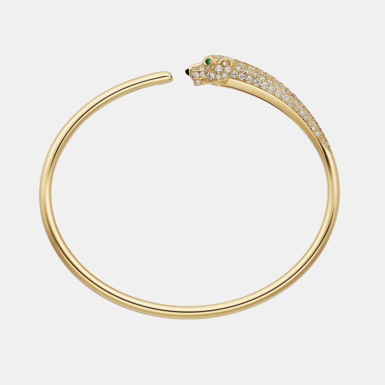 Bracelet Panthère Or jaune Émeraude