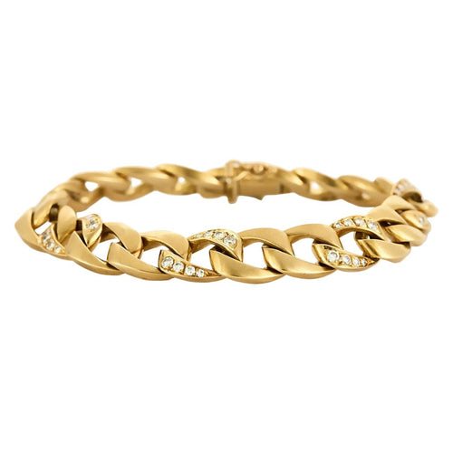 Cartier x Georges Lenfant - Sarı altın ve pırlantalı Bergame bileklik 
