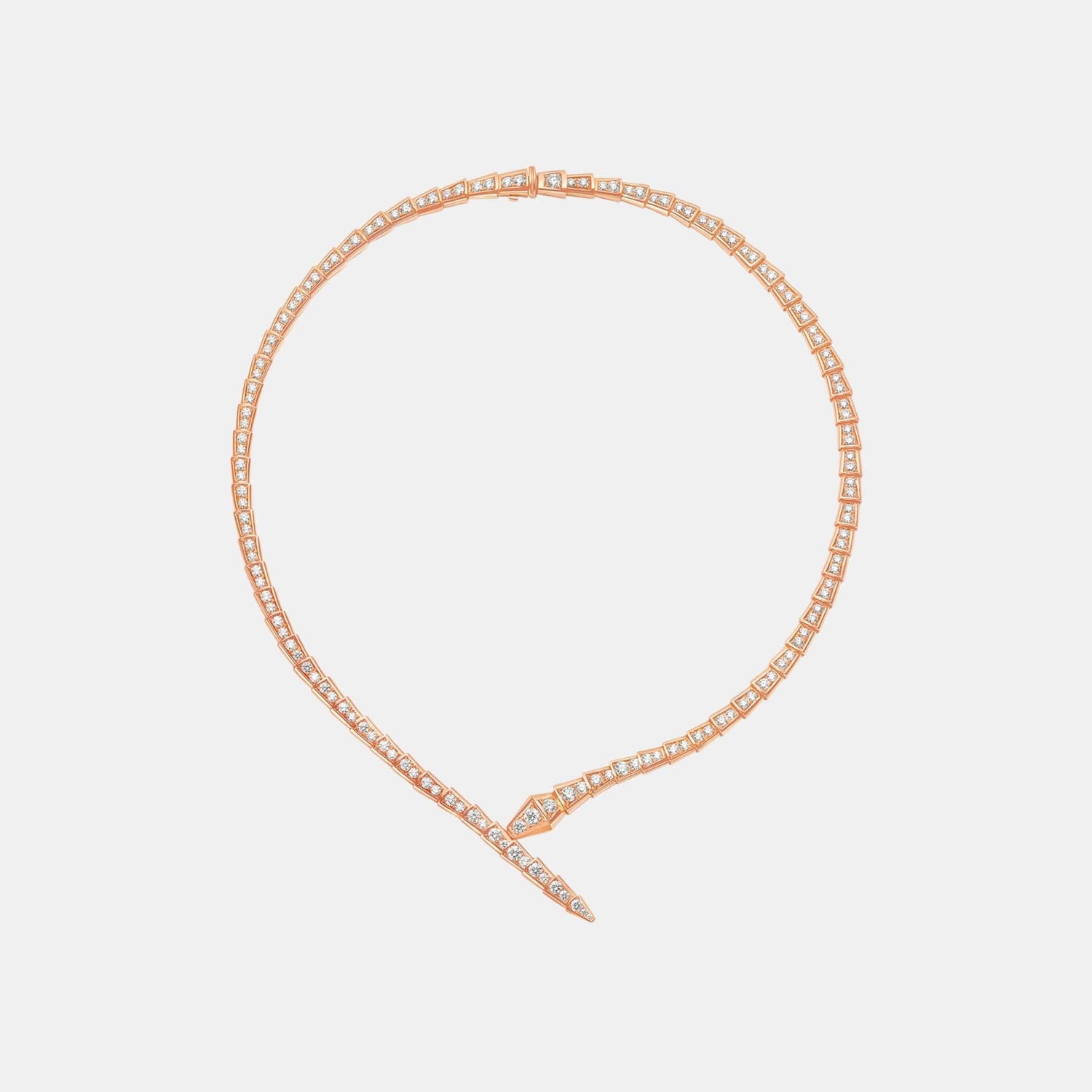 Collier Serpenti Viper Or rose Diamant 4.99ct