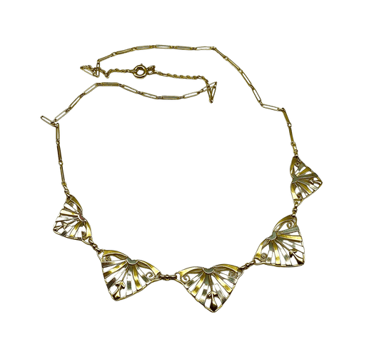 Collier Collier draperie or jaune et or blanc, époque 1900/1930 58 Facettes AB394