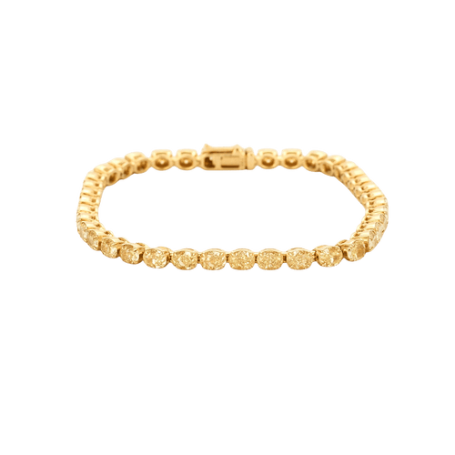 Bracelet Bracelet Ligne or jaune et diamants jaunes 58 Facettes