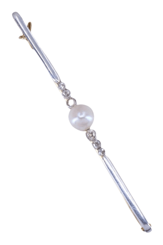 Broche BROCHE ART-NOUVEAU PERLE ET DIAMANTS 58 Facettes 082971