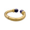 Bracelet Bracelet jonc Ilias Lalaounis, collection "Neolithic", en or jaune martelé et sodalite. 58 Facettes 34906
