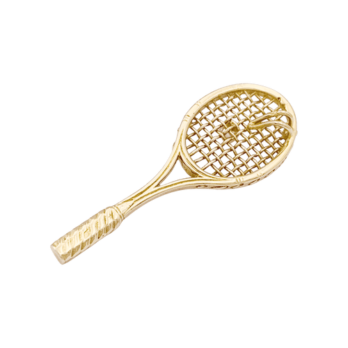Pendentif Pendentif raquette de tennis en or jaune 750 avec perle de culture 58 Facettes 34804