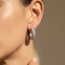 Boucles d'oreilles Créoles en or blanc 18 carats avec diamants 4,80 ct 58 Facettes 881