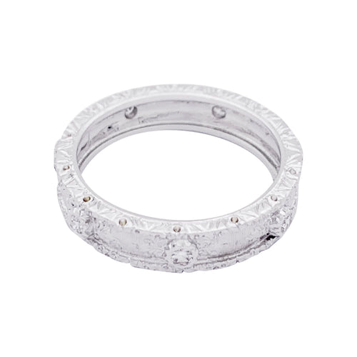 Bague 56 Buccellati Macri Capri Eternelle - Bague en or blanc et diamants 58 Facettes 33656