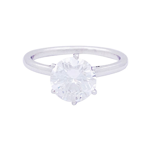 Bague 53 Solitaire - Bague en platine 950 sertie d’un diamant 1,71 ct 58 Facettes 33585