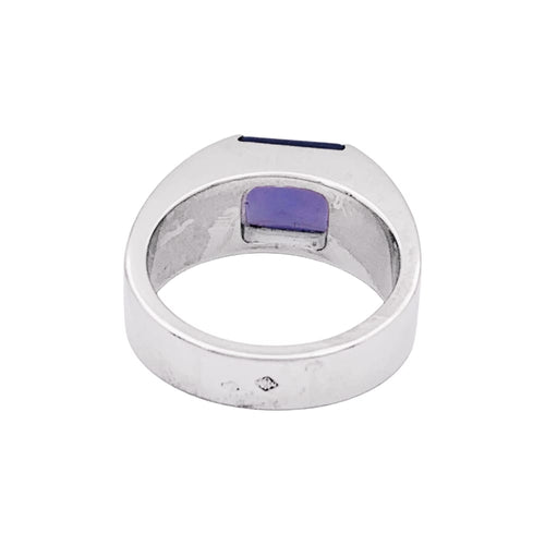 Bague 54 Cartier Tank - Bague en or blanc et calcédoine 58 Facettes 35172