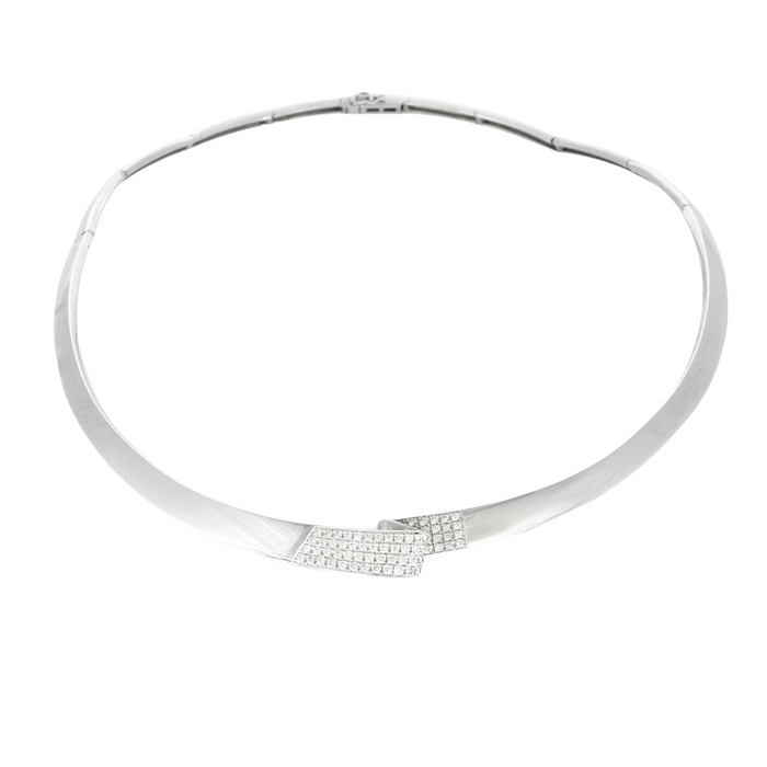 Louis Féraud white gold and diamond necklace