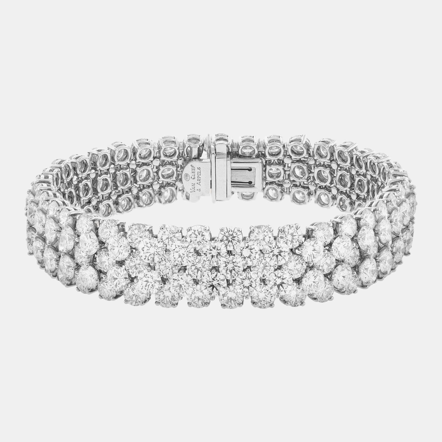 Bracelet A Cheval Platine Diamant 36.82ct