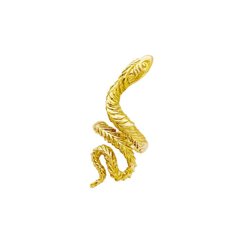 Bague 51 Bague Serpent texturée en or jaune 750 58 Facettes 35270