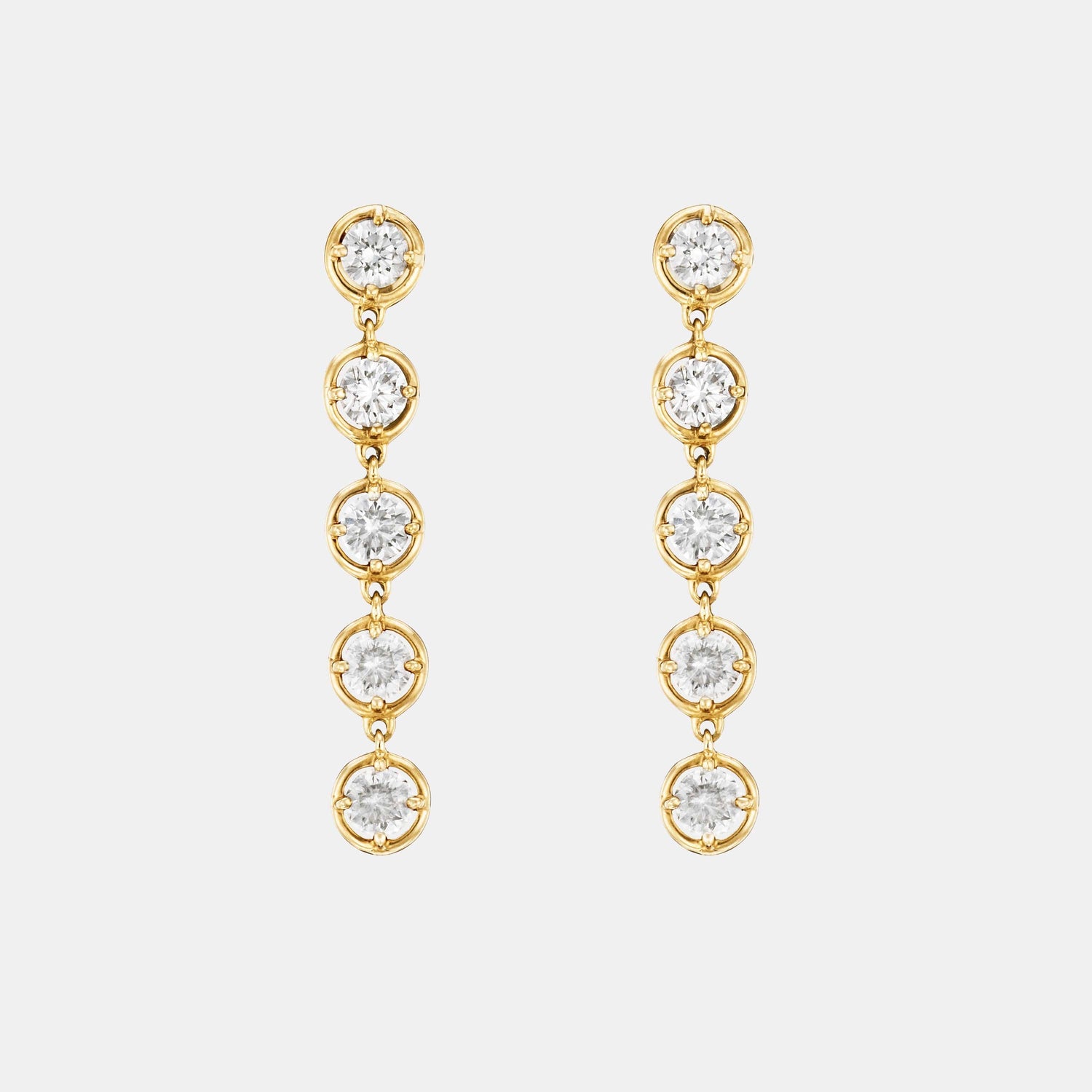 Boucles d'oreilles Palmyre Or jaune Diamant 1.53ct