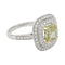Bague 55 Bague en or blanc 750 sertie de diamants et diamant jaune 2 ct 58 Facettes 31972