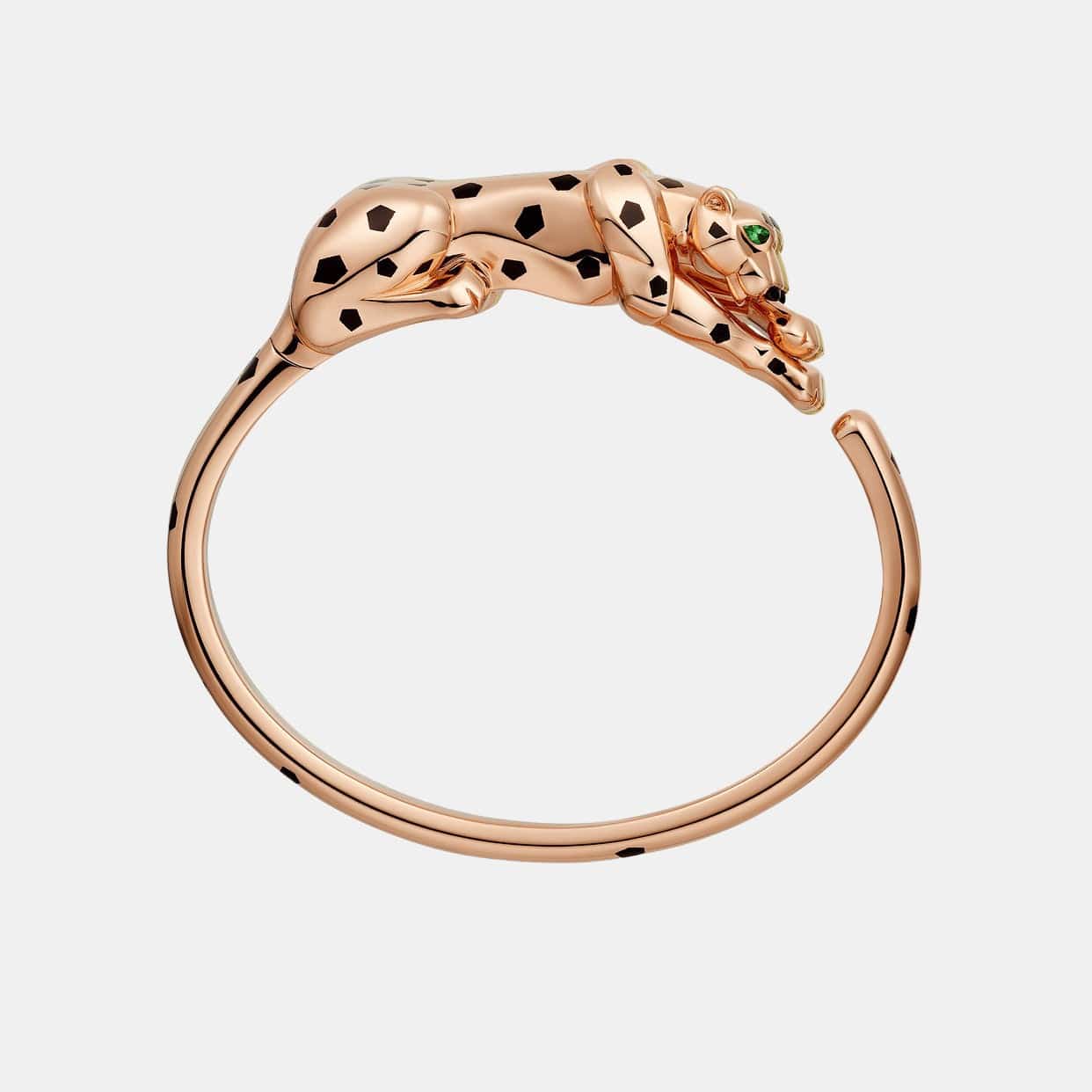 Bracelet Panthère Or rose Grenat