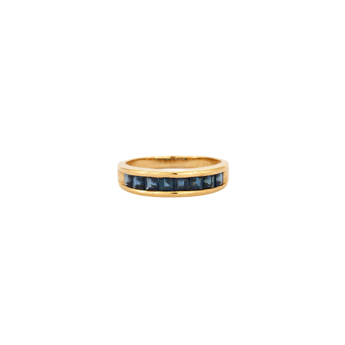 Gold and sapphire wedding ring