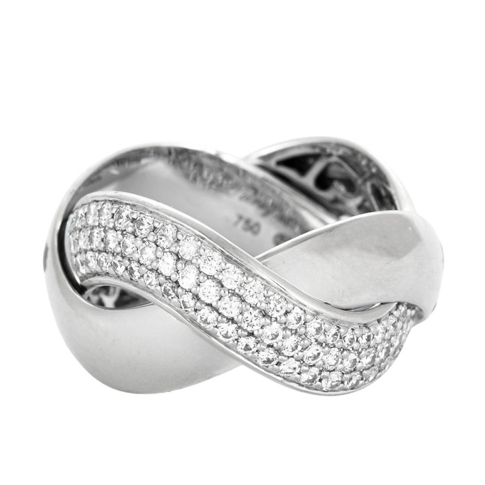 POIRAY - Braid - Ring in white gold and diamonds