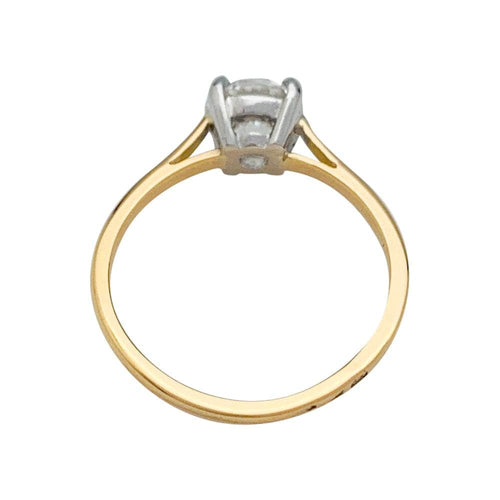 Bague 52 Solitaire - Bague en deux ors avec diamant taille brillant 1,03 ct 58 Facettes 31526