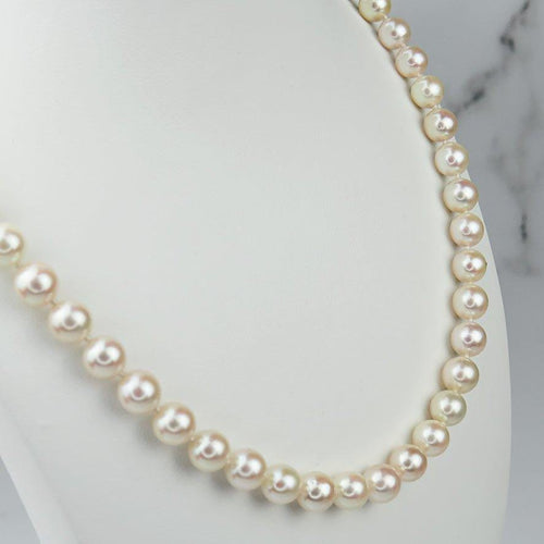 Collar Art Deco - Broche con cadena de perlas en oro blanco de 14K y diamantes 58 Facettes 2151