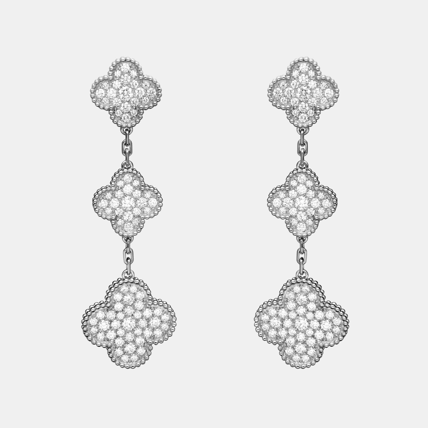 Boucles d'oreilles Magic Alhambra Or blanc Diamant 4.26ct