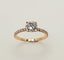 Bague 51 Bague Sur-Mesure Solitaire 1ct Pavé Diamants Or Rose 58 Facettes