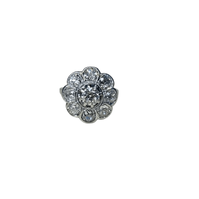 Bague 52.5 Bague diamants début XXème, travail Français 58 Facettes