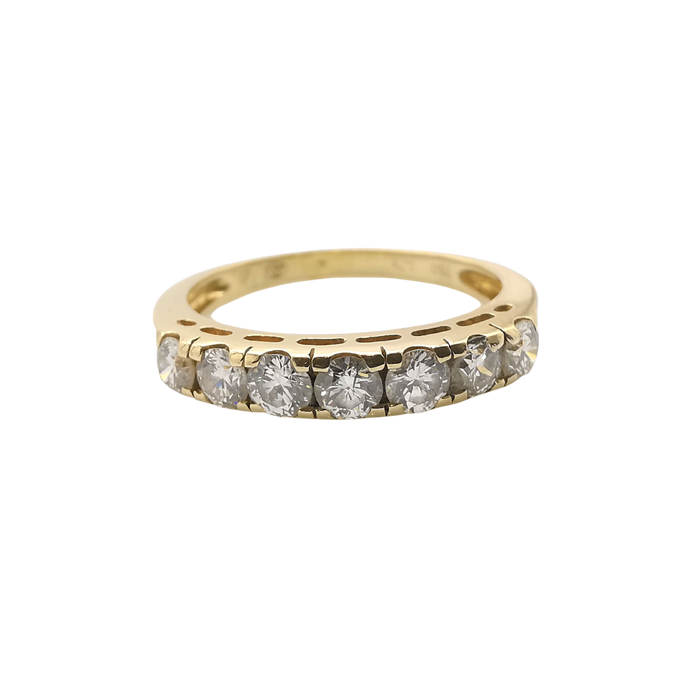 Yellow gold and diamond ring