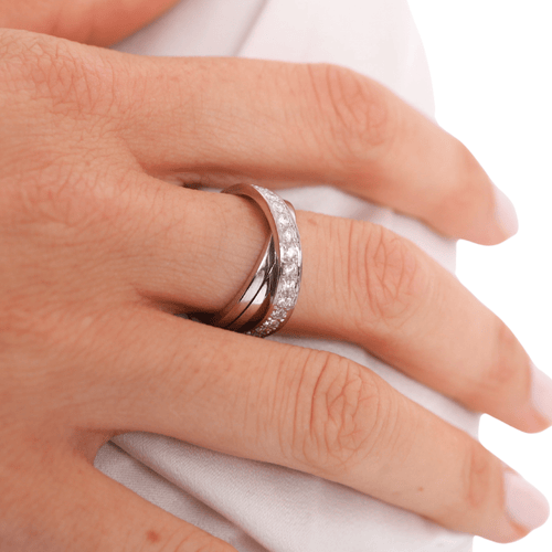 Bague 54 CARTIER - Bague Etincelle or blanc et Diamants 58 Facettes 89151