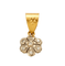 Pendentif Pendentif "Fleur" en or jaune et or blanc et petits diamants 58 Facettes DV0492-4