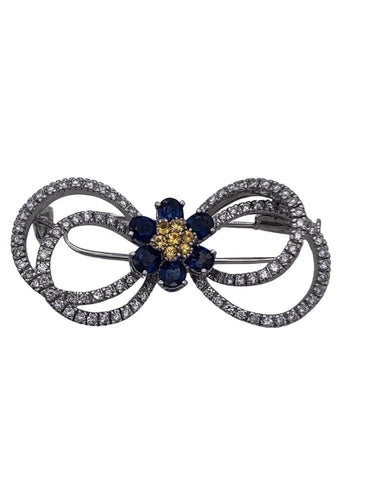 Broche Broche saphirs et diamants 58 Facettes
