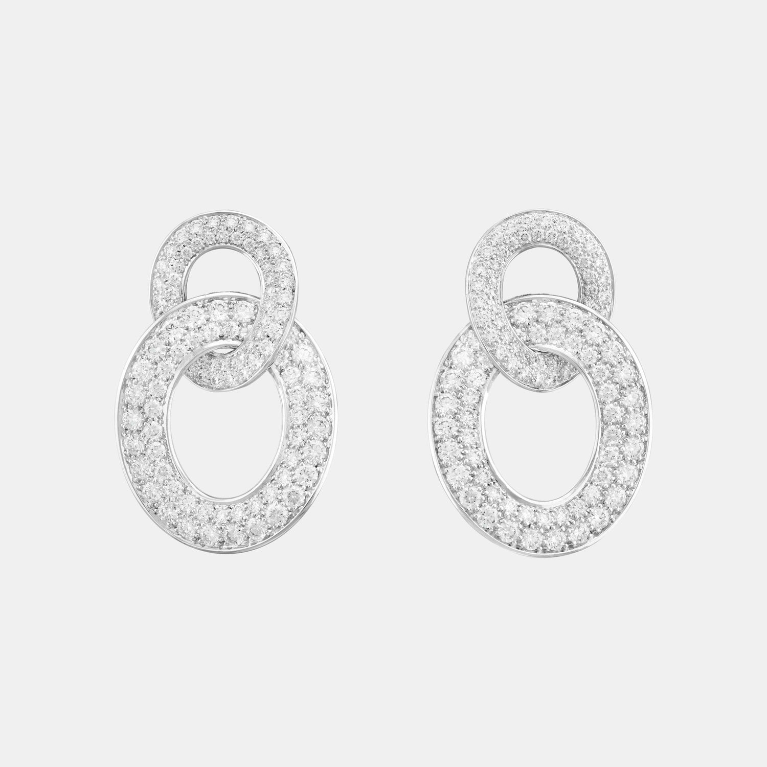 Boucles d'oreilles Olympia Or blanc Diamant 4.33ct