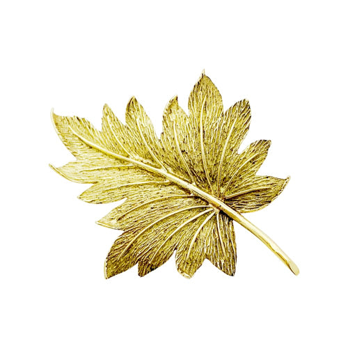 Broche Tiffany & Co - Broche feuille en or jaune 750 58 Facettes 35302